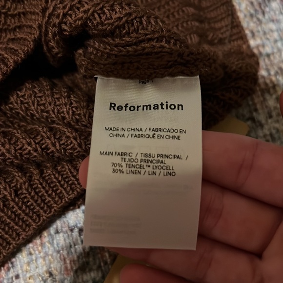 NWT Reformation Lilac top in chestnut size XS - Picture 6 of 6